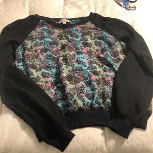 Mesh like long sleeve shirt